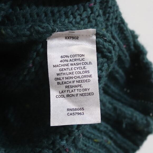 Abound Green Flecked Weekend V-Neck Pullover Sweater Sz M - Picture 6 of 12